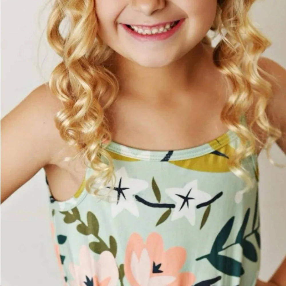 Oopsie Daisy Floral Sleeveless Romper for Kids - Picture 1 of 3